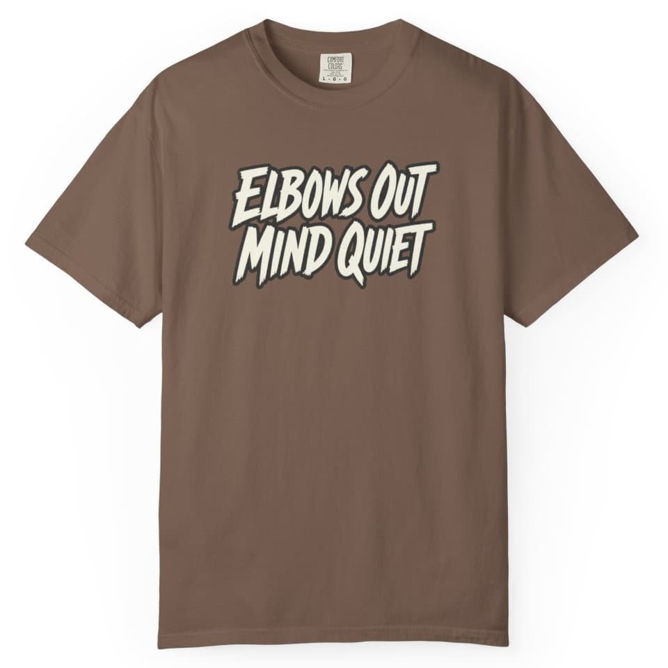 Elbows Out Mind Quiet Tee t-shirt in Pepper, photo 4