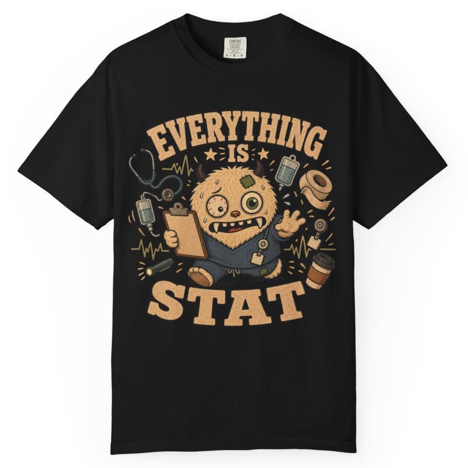 Everything STAT t-shirt in Moss, photo 2