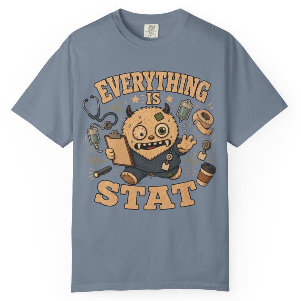 Everything STAT t-shirt in Moss, photo 8