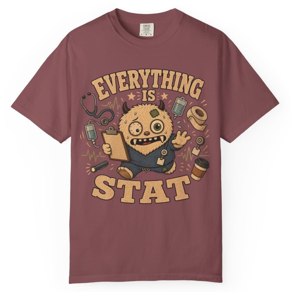 Everything STAT t-shirt in Moss, photo 9
