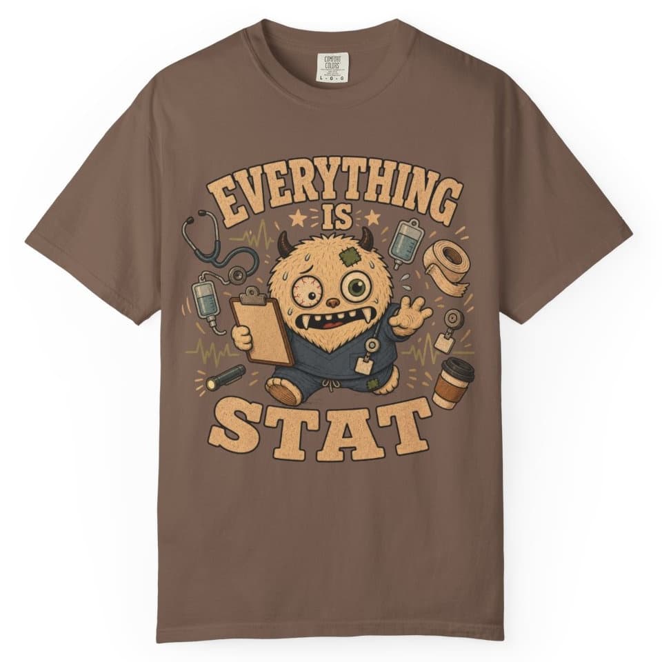 Everything STAT t-shirt in Moss, photo 4