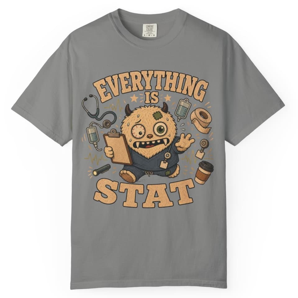 Everything STAT t-shirt in Moss, photo 7