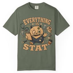 Everything STAT t-shirt in Moss, thumbnail 1