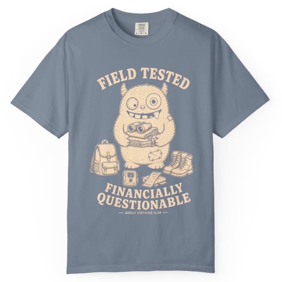 Financially Questionable Camo Hunting Shirt t-shirt in Black, photo 8