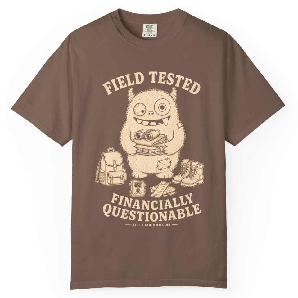 Financially Questionable Camo Hunting Shirt t-shirt in Black, photo 3