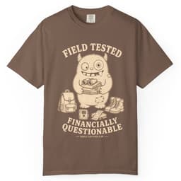 Financially Questionable Camo Hunting Shirt t-shirt in Black, thumbnail 3