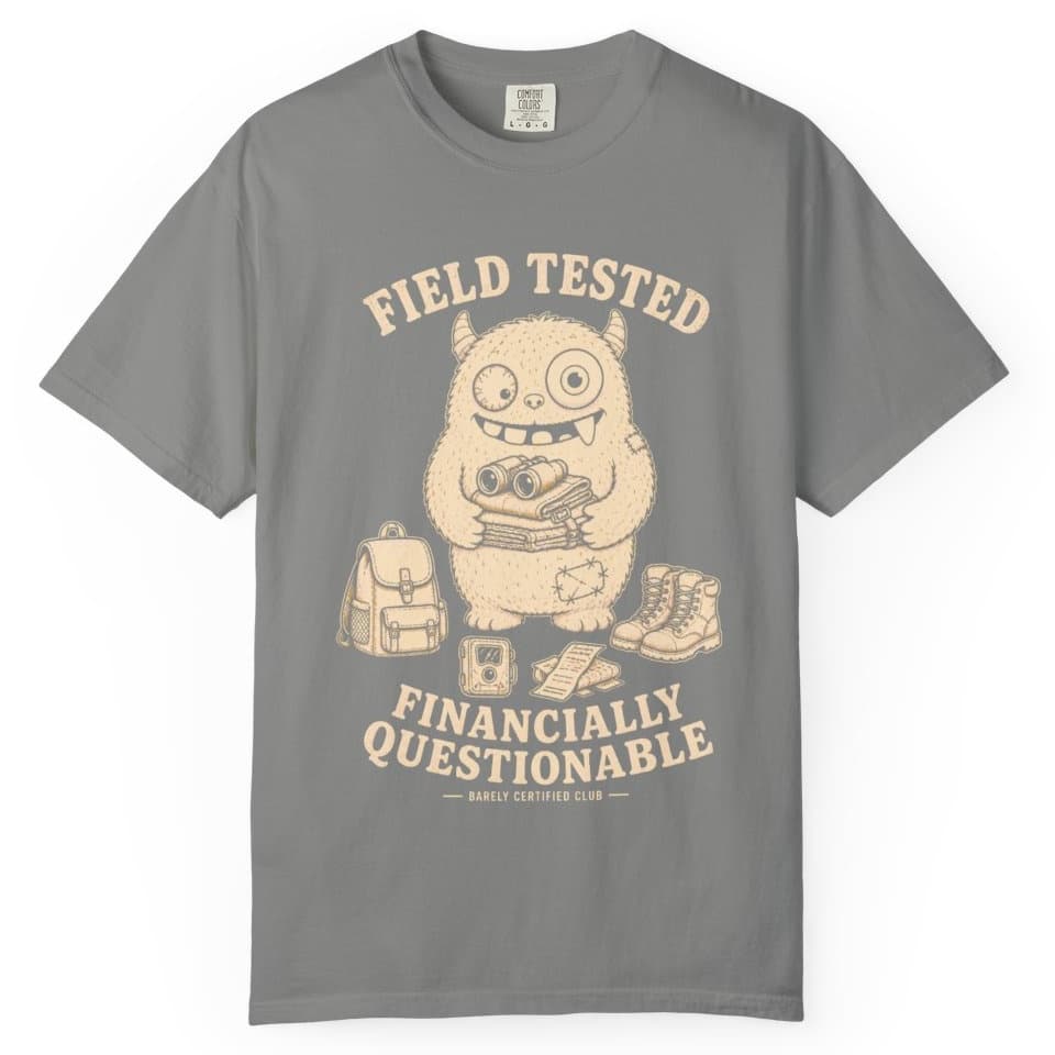 Financially Questionable Camo Hunting Shirt t-shirt in Black, photo 7