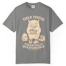Financially Questionable Camo Hunting Shirt t-shirt in Black, thumbnail 7