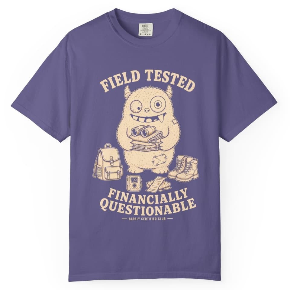 Financially Questionable Camo Hunting Shirt t-shirt in Black, photo 6