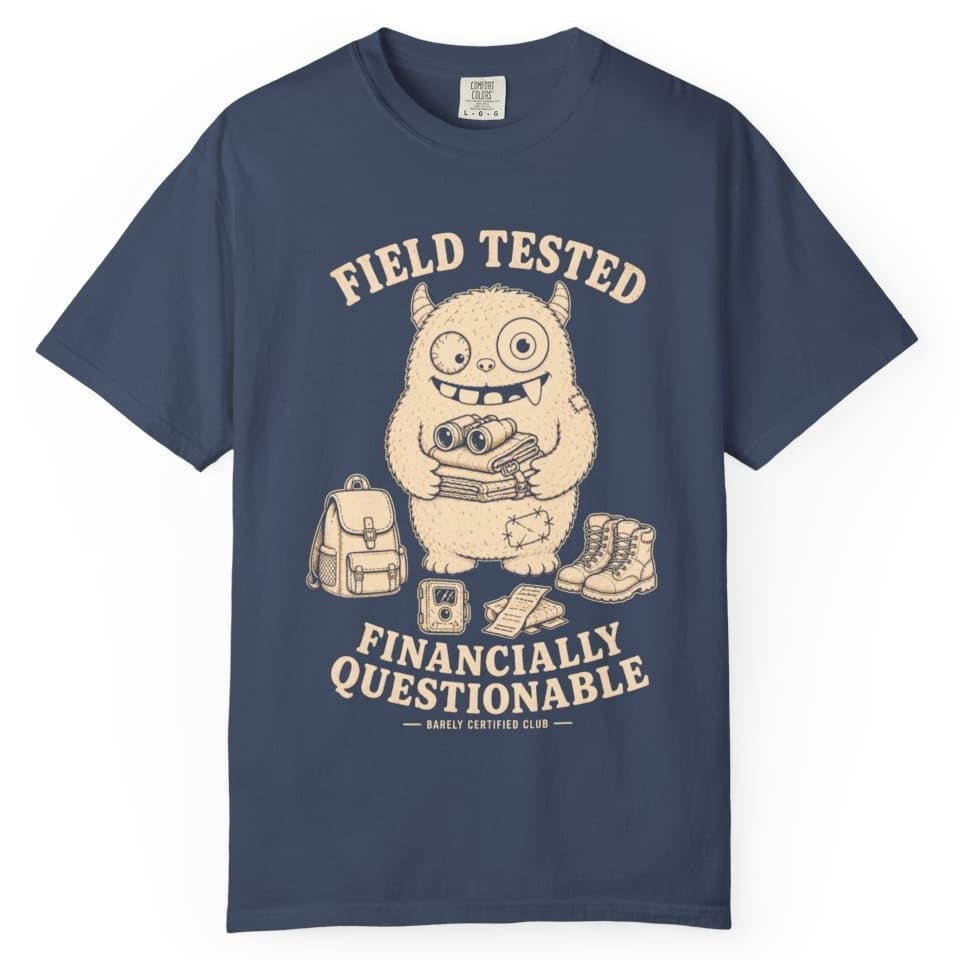 Financially Questionable Camo Hunting Shirt t-shirt in Black, photo 2