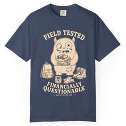 Financially Questionable Camo Hunting Shirt t-shirt in Black, thumbnail 2