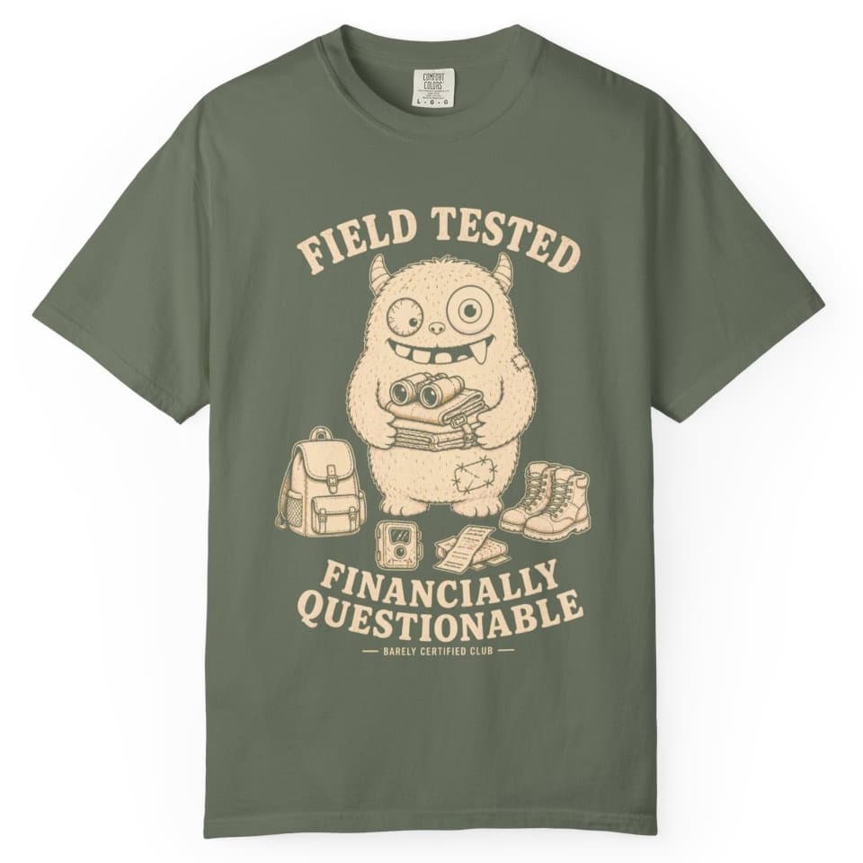 Financially Questionable Camo Hunting Shirt t-shirt in Black, photo 5