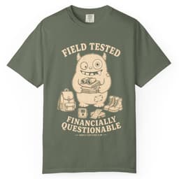 Financially Questionable Camo Hunting Shirt t-shirt in Black, thumbnail 5