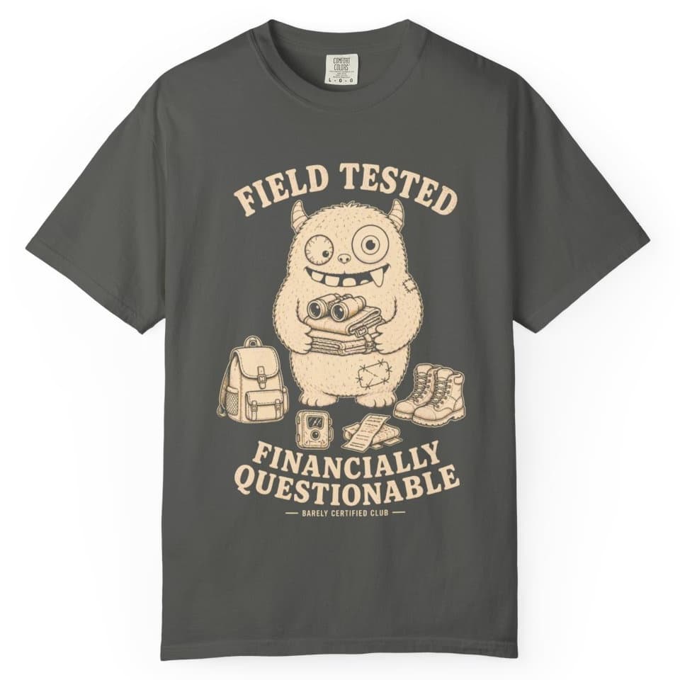 Financially Questionable Camo Hunting Shirt t-shirt in Black, photo 4