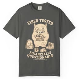 Financially Questionable Camo Hunting Shirt t-shirt in Black, thumbnail 4