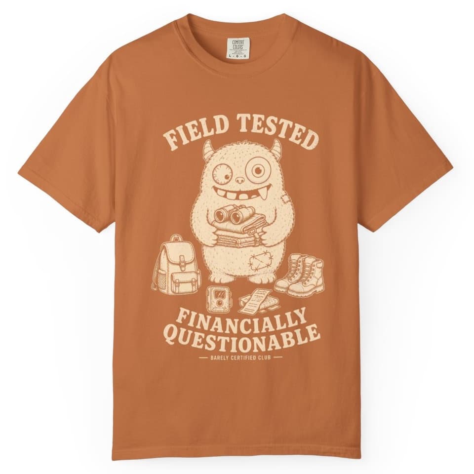 Financially Questionable Camo Hunting Shirt t-shirt in Black, photo 10