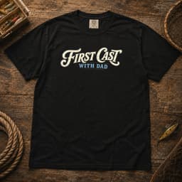 First Cast With Dad t-shirt in Midnight, thumbnail 2