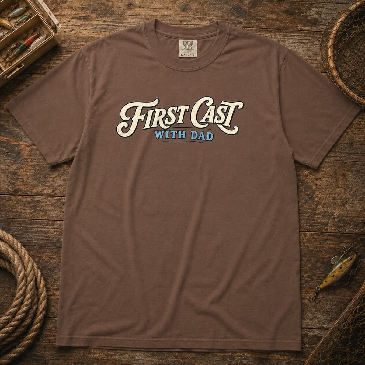 First Cast With Dad t-shirt in Midnight, photo 3