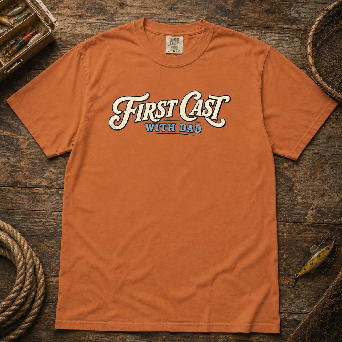 First Cast With Dad t-shirt in Midnight, photo 9