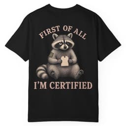 Certified First t-shirt in Black, thumbnail 1