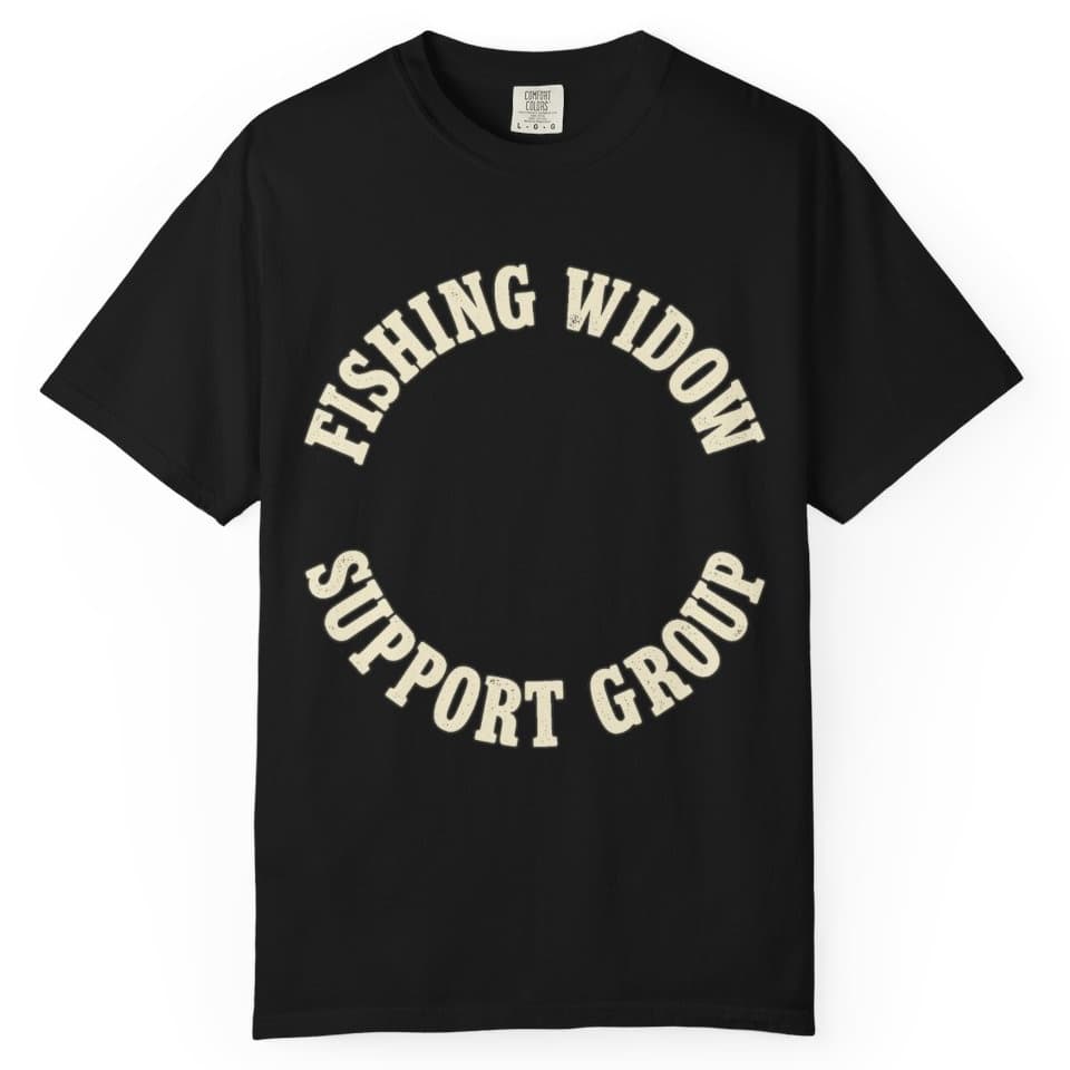 Fishing Widow Support Group t-shirt in Espresso, photo 2