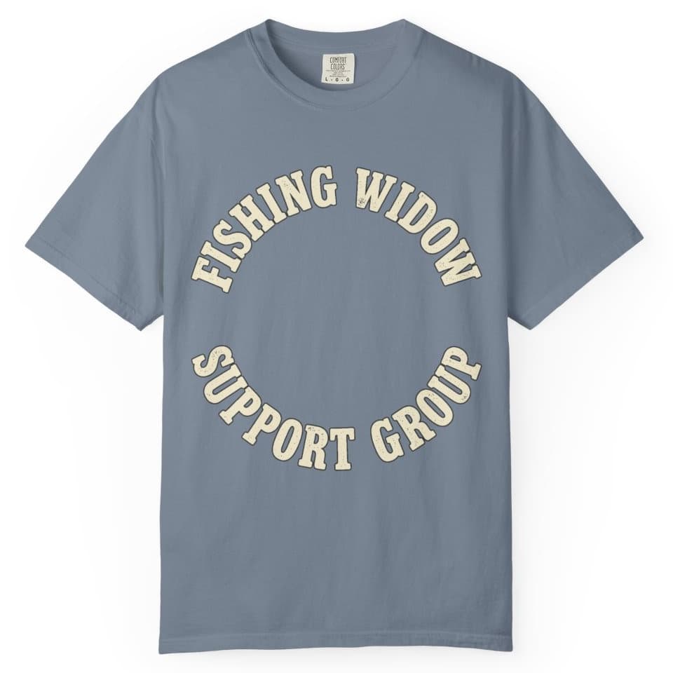Fishing Widow Support Group t-shirt in Espresso, photo 9
