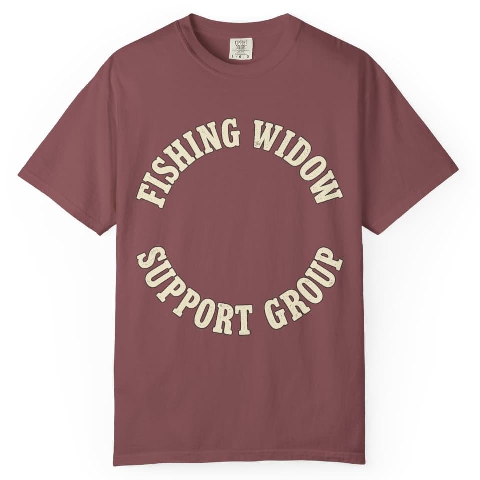 Fishing Widow Support Group t-shirt in Espresso, photo 10