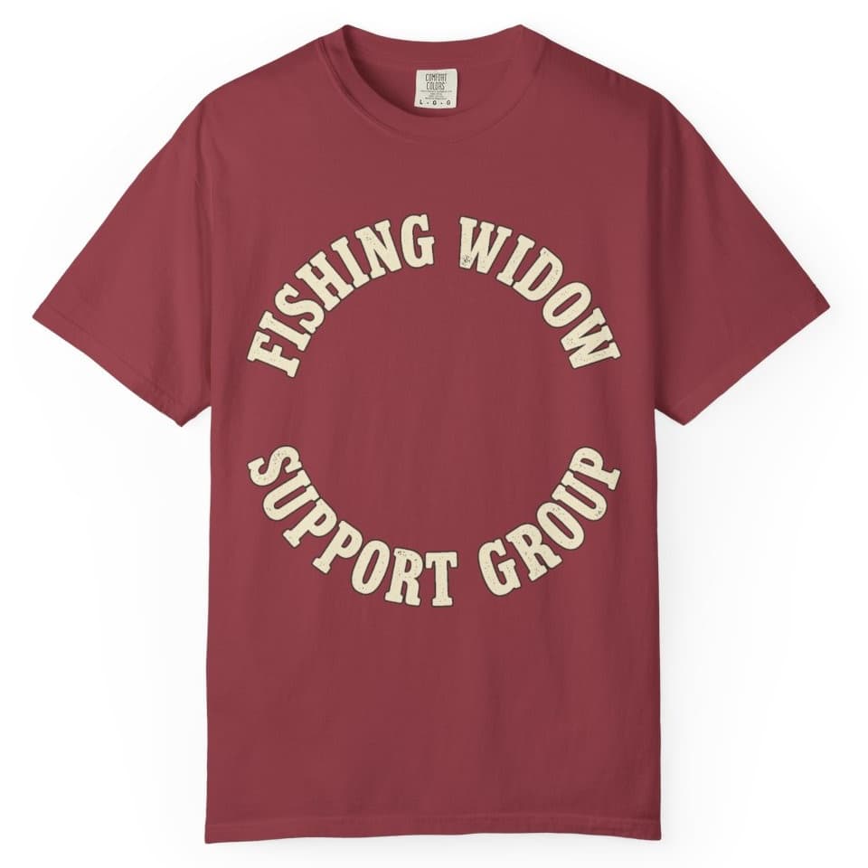 Fishing Widow Support Group t-shirt in Espresso, photo 6