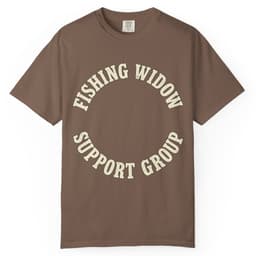 Fishing Widow Support Group t-shirt in Espresso, thumbnail 1