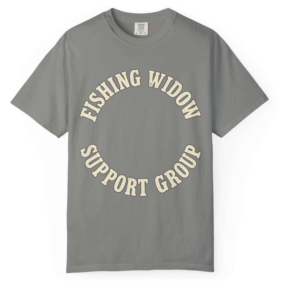 Fishing Widow Support Group t-shirt in Espresso, photo 8
