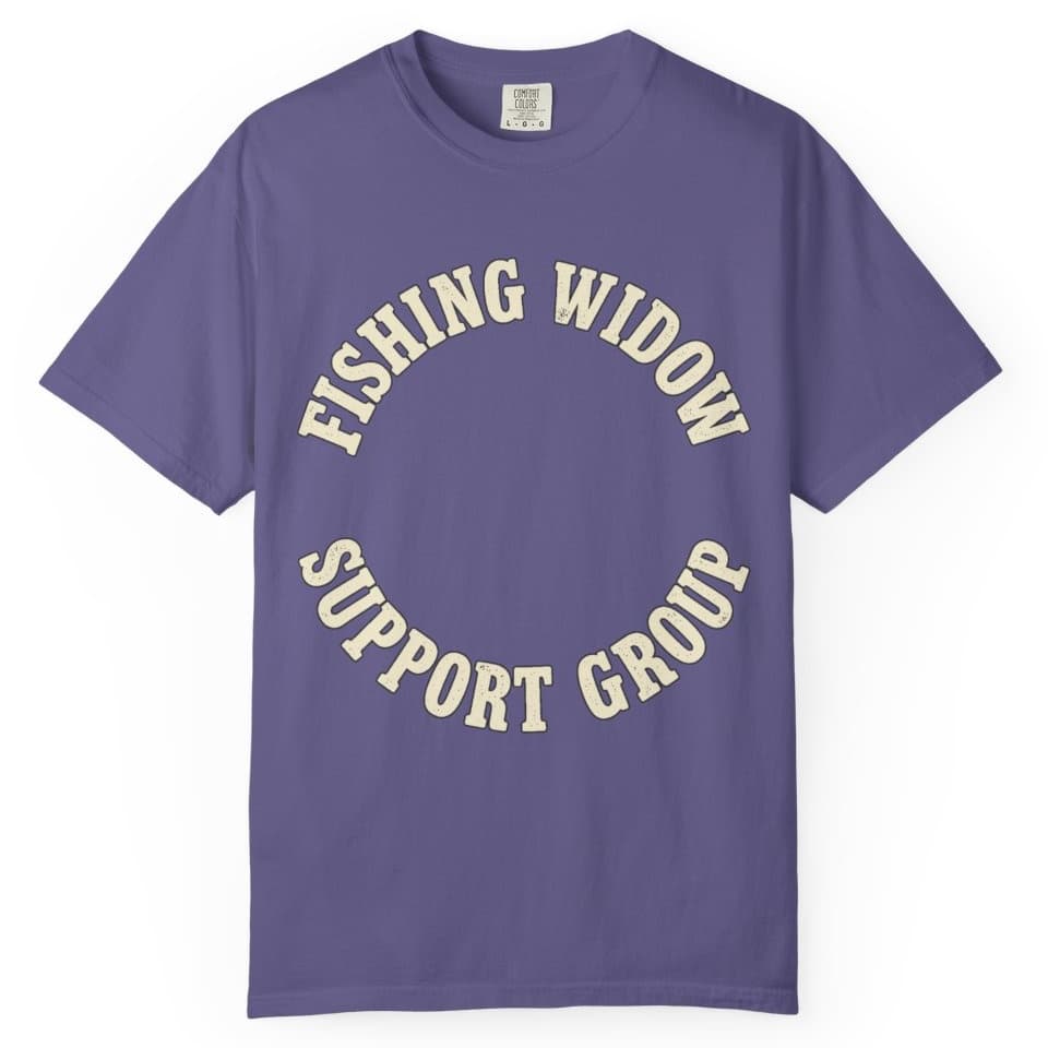 Fishing Widow Support Group t-shirt in Espresso, photo 7