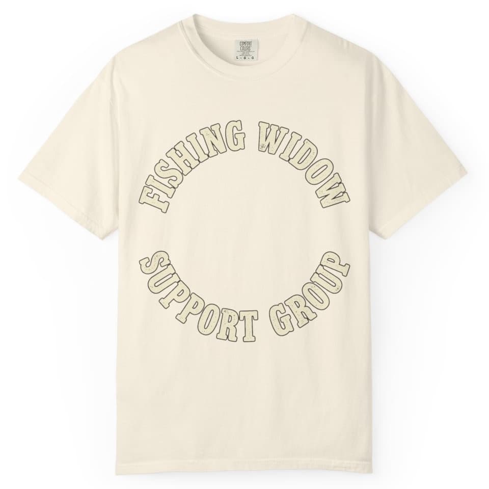 Fishing Widow Support Group t-shirt in Espresso, photo 11
