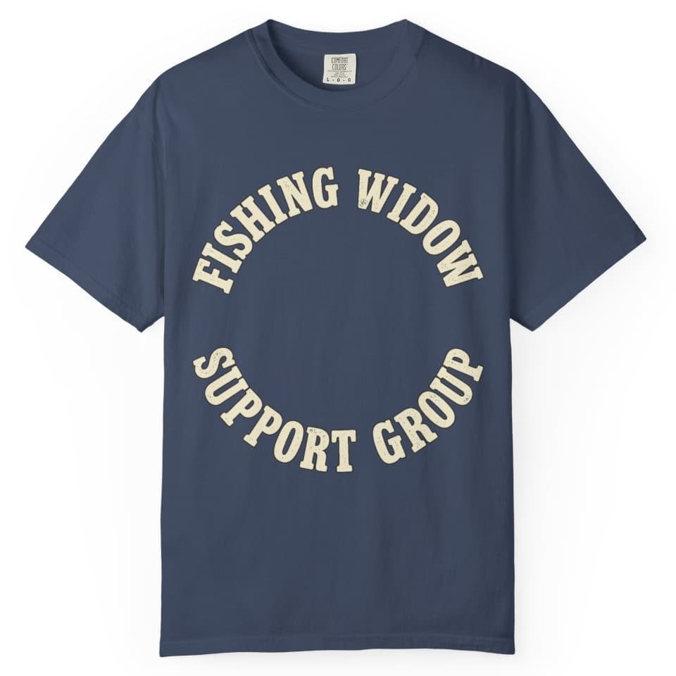 Fishing Widow Support Group t-shirt in Espresso, photo 3