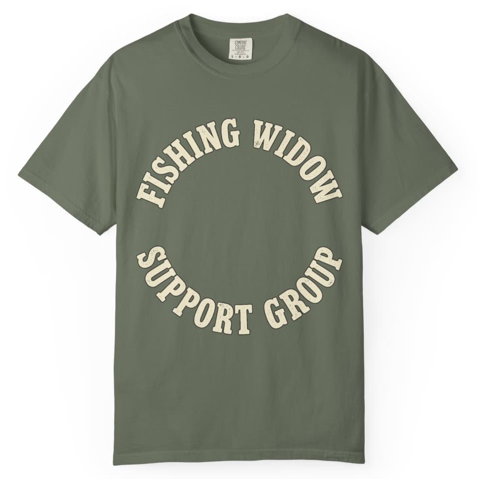 Fishing Widow Support Group t-shirt in Espresso, photo 5