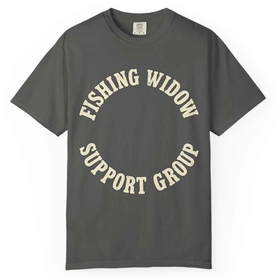 Fishing Widow Support Group t-shirt in Espresso, photo 4