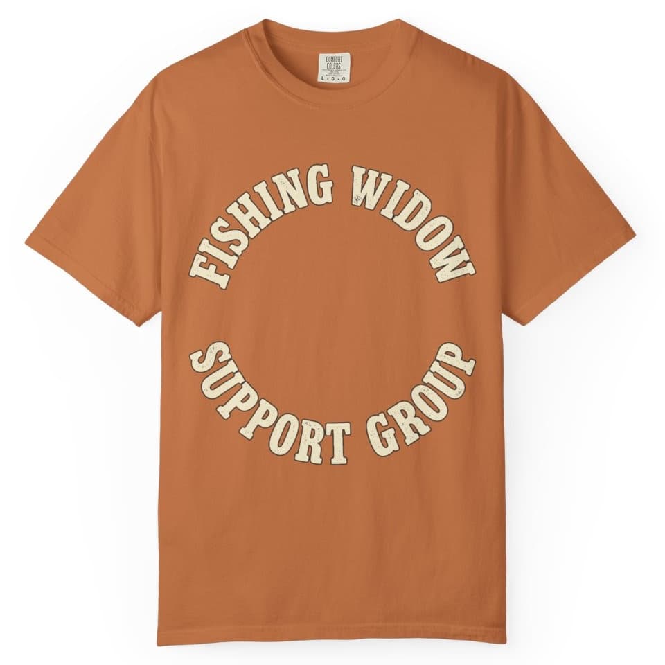 Fishing Widow Support Group t-shirt in Espresso, photo 12