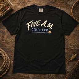 Five A.M. Comes Easy t-shirt in Midnight, thumbnail 2