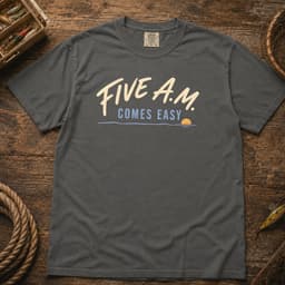Five A.M. Comes Easy t-shirt in Midnight, thumbnail 4