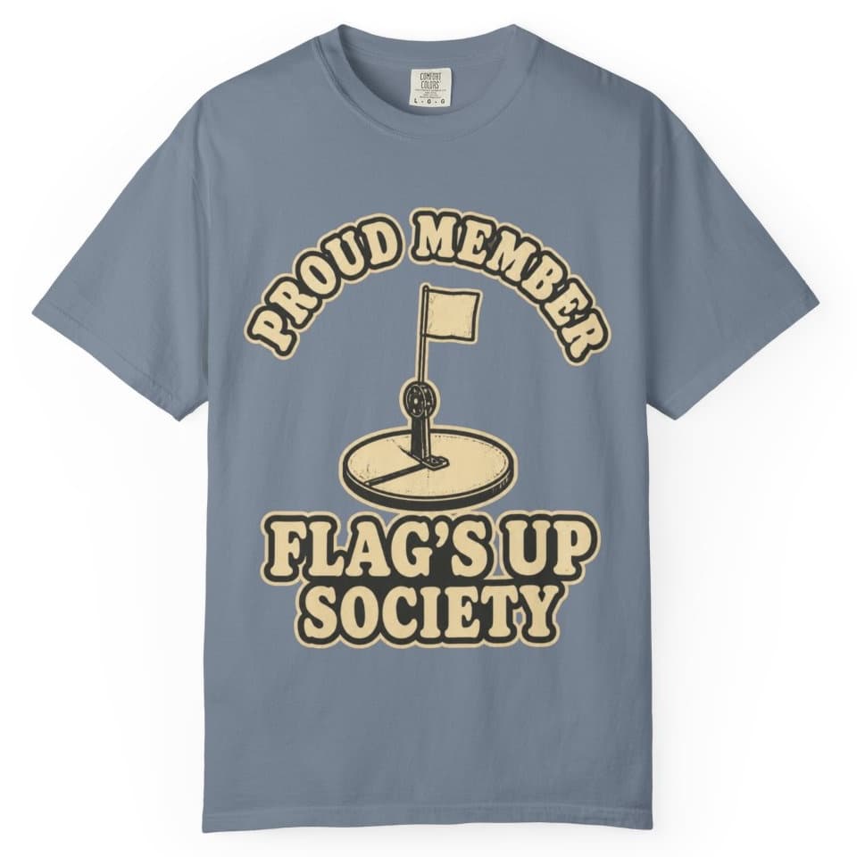 Flag's Up Society Ice Fishing Shirt t-shirt in Blue Jean, photo 1