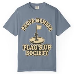 Flag's Up Society Ice Fishing Shirt t-shirt in Blue Jean, thumbnail 1