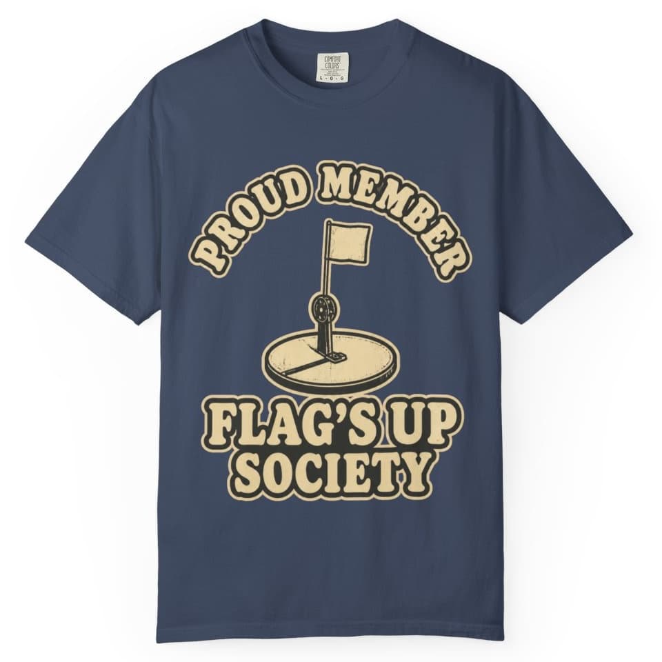 Flag's Up Society Ice Fishing Shirt t-shirt in Blue Jean, photo 3