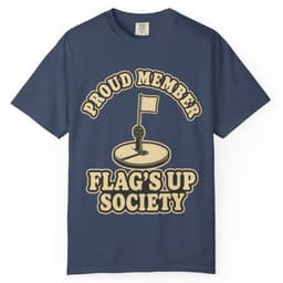 Flag's Up Society Ice Fishing Shirt t-shirt in Blue Jean, thumbnail 3