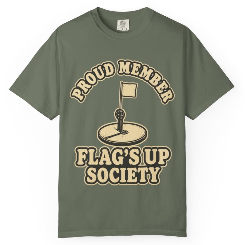 Flag's Up Society Ice Fishing Shirt t-shirt in Blue Jean, photo 6