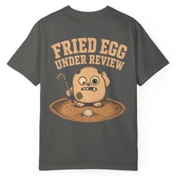 Fried Egg Under Review t-shirt in Moss, thumbnail 7