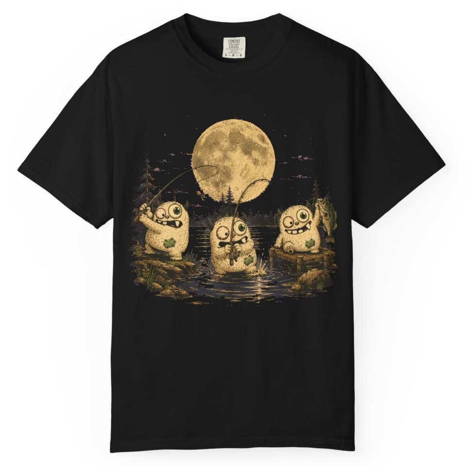 Full Moon Fishing t-shirt in Granite, photo 2