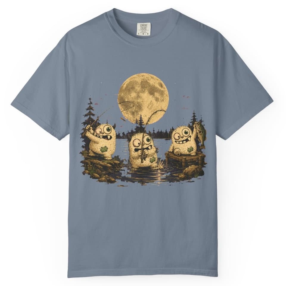 Full Moon Fishing t-shirt in Granite, photo 8