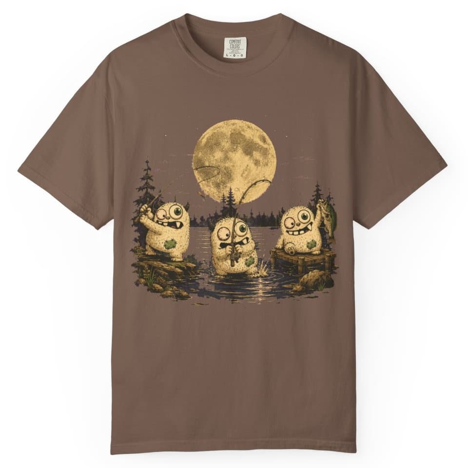 Full Moon Fishing t-shirt in Granite, photo 4