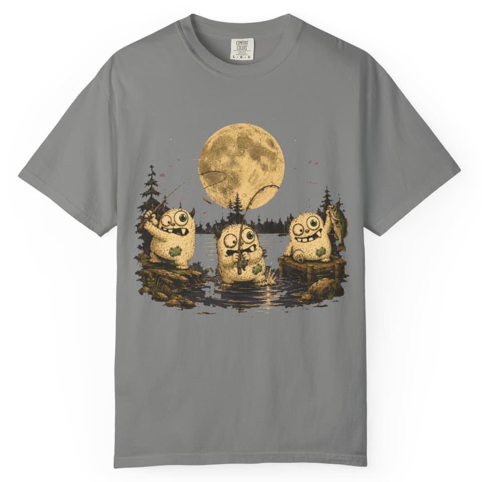 Full Moon Fishing t-shirt in Granite, photo 1