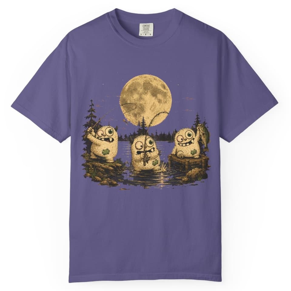 Full Moon Fishing t-shirt in Granite, photo 7