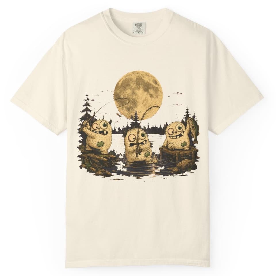 Full Moon Fishing t-shirt in Granite, photo 10